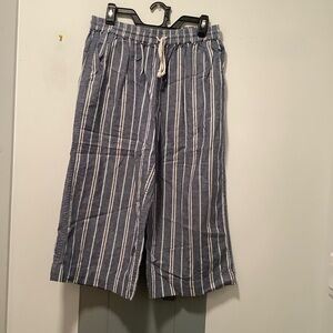 Beachlunchlounge Collection Capris Pants, Linen Blend Size M EUC